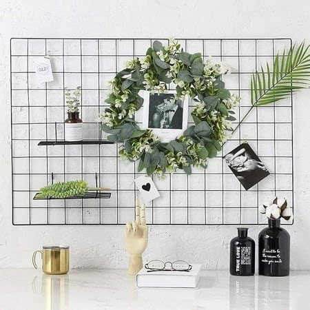 15 inch Artificial Eucalyptus Wreath with Flowers Faux Green Leaves Eucalyptus Wreath for Front Door Wall Festival Celebration Window Party Artificial Christmas Garland, Green, Frosted Berry, White L - Walmart.ca