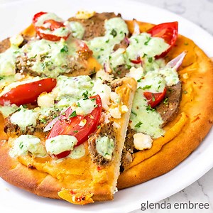 Delicious Gyro Pizza with Homemade Gyro Meat