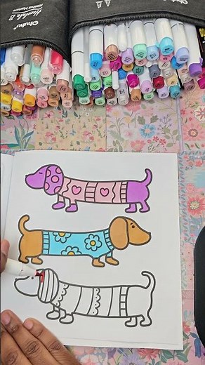 Coco Wyo Comfy Patterns 🐶 Cozy Dachshund Sweater Coloring | Ohuhu Markers
