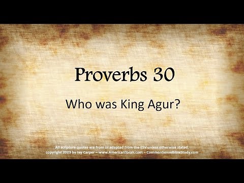 Who Wrote Proverbs 30?