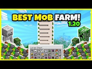 BEST MOB XP FARM EVER!! (VERY FAST!!) In Minecraft Bedrock 1.20