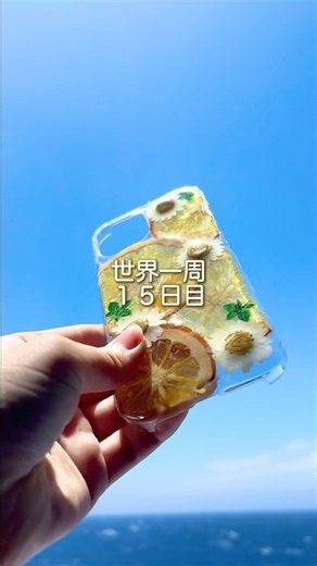 【15日目】シンガポールの作家さんのプロフィールは本文より！#ハンドメイド #ハンドメイド作家 #レジン #レジン作家#押しフルーツ #スマホケース #オレンジスマホケース #フルーツ
