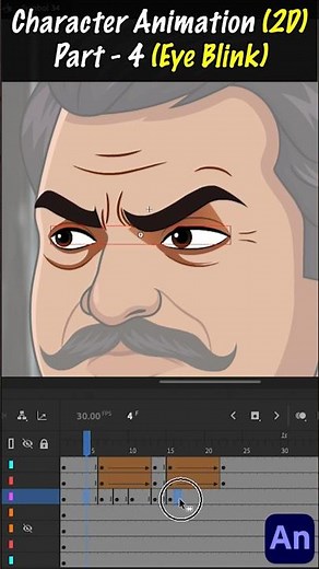 How to Animate Eye Blink in 2D 👀 #shorts