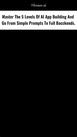 ⌬ AI on Instagram: "5 Levels of AI Apps🚀 See how to stack five core concepts—auth, DB, storage, cron jobs, and external APIs—to vibe‑code powerful production‑ready apps without traditional coding.🎓👨‍💻 #ai #coding #software #python #reelsi̇nstagram"