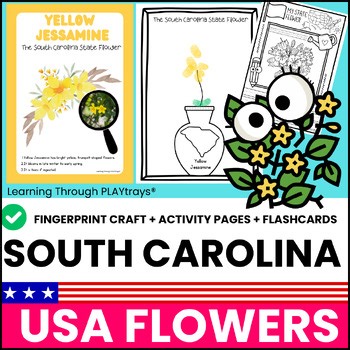 United States Symbols, South Carolina Yellow Jessamine, Fingerprint Flower