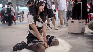 4K HDR美女女仆装加黑丝Cosplay in China 2023