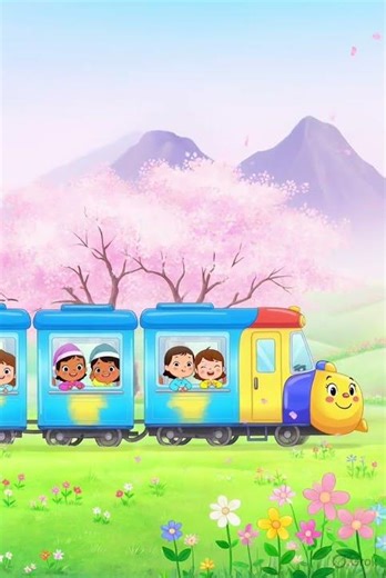 Train Song for Kids 🚂 |Hindi Baby Rhyme |World Tour Animation 🌍 #babysongs #kidsrhyme #nurseryrhymes