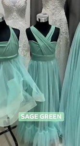 4.2K views · 21 reactions | SAGE GREEN  Entourage Gowns for Rent Perfect for rustic themed, greenery, earth-tone concept weddings  Rental Rates Flower Girls P 450 Bridesmaids P 480 | Love Bride Wedding Gown Rental | Facebook