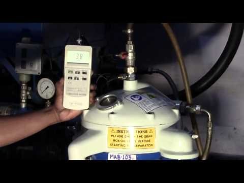 ALFA LAVAL PURIFIER MAB 103 ON TEST BENCH