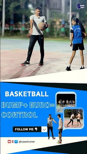 🏀bump + euro step= control ✅🔥