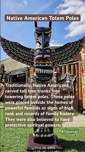 Native American Totem Poles 🫟🍀🌎⏳📖 #artsandcrafts #history #totempole