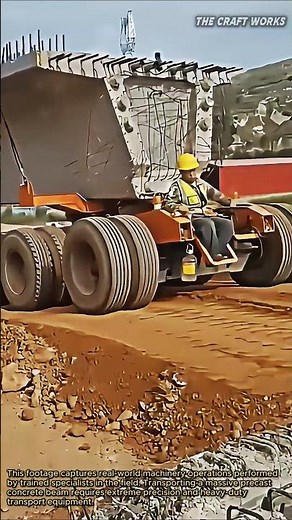 Massive Concrete Structure Transported Safely #industrial #machinery #skills #heavyequipment