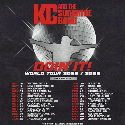 The 2026 DOIN’ IT! World Tour dates are ON SALE NOW! ✨ Get your tickets now! https://heykcsb.com/shows | KC and The Sunshine Band