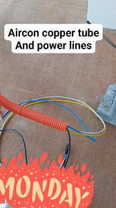 Aircon copper tube and power line / signal wire condenser to evaporator #electrician #relay #control #power #technician #switch #wiring #engineering #diy #electrical | Electricians Guide