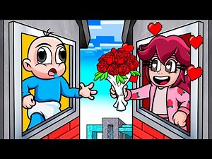 The new neighbor is in love with baby noob 😱 Minecraft