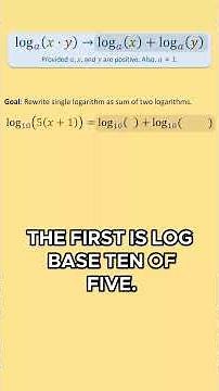 🤔 Using logₐ(x*y) = logₐ(x)+logₐ(y) 🤓