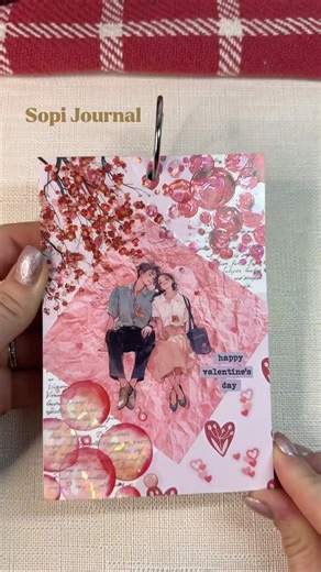 ASMR Journal | Valentin’s Day Theme ❤️✨💫 #scrapbooking #asmr #journal #cards #valentinesday #love