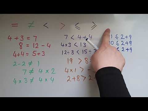 Using symbols less than, greater than, equal to, greater than or equal to, less than ... GCSE Maths