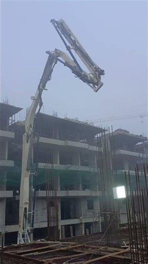 Boom Pressure Concrete Pump Fixing and Setting location For Slab casting #construction #engineering