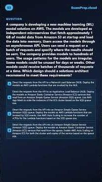 A company is developing a new machine learning (ML) model solution on AWS | AWS SAA-C03 #Shorts