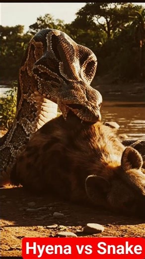"Hyena Nearly Swallowed by Giant Snake!""Heart