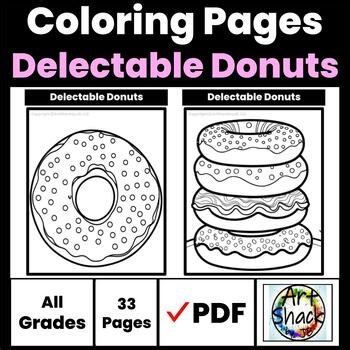 Delectable Donuts Coloring Pages/Digital Resources/Elem. School Activities