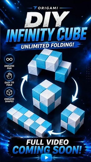 DIY Infinity Cube 🔥 Endless Folding Trick!