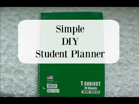 DIY College Planner | Simple DIY Student Planner | Assignment | Project | Homeschool | Functional