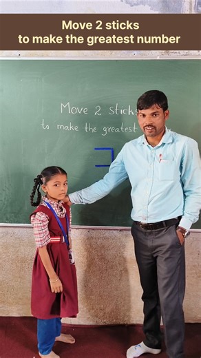 Move two sticks to make the greatest number | Teacher Innovation Ideas #challenge #education #number