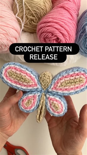 Audrey Vacha on Instagram: "Quilled crochet butterfly pattern release :). The Butterfly is made up of crochet rectangles that are layered to create a 3D design, much like paper quilling. It is a perfect project to learn how to crochet due to only single crochet stitches worked in rows and no increasing/decreasing (or the dreaded magic ring/circle)! But it’s also great for advanced crocheters looking for something new! I used worsted-weight yarn with a 5.5mm hook for the photos, however, any weig