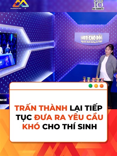 Trấn Thành đưa ra yêu cầu khó #HTV #Madisonmediagroup #Sieutainangnhi #S10 #TranThanh #Hariwon
