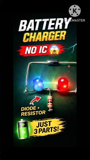 Simple Battery Charging Circuit Without IC |Easy DIY Circuit #shorts @Shaktitechshakti