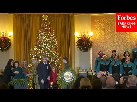 Gov. Gavin Newsom Hosts Tree Lighting At California State Capitol
