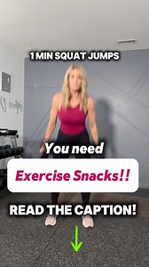 Exercise Snacks!😋 The concept of exercise snacks is about breaking up your sedentary behavior. It’s short bursts of intense physical activity, but it takes up less time with great benefits! I had my members do 5 different exercise snacks throughout the day, and the reports back were great! Increased energy when they felt sleepy, increased oxygen to the brain, and improved mood! Try adding these snacks in the throughout your day. 5-8 snacks: Stairs, Squat jumps, Push-ups, Jumping jacks, Wall sit