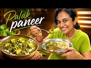 Restaurant Style Palak Paneer at Home | Punjabi Recipe Step by Step | Ramya Pandian
