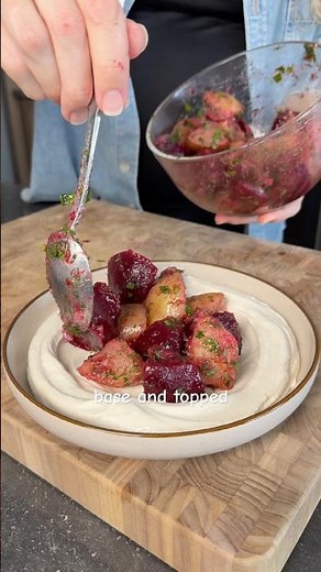 Beet & Potato Salad with Tahini Yogurt 🫜 Easy Healthy Recipe