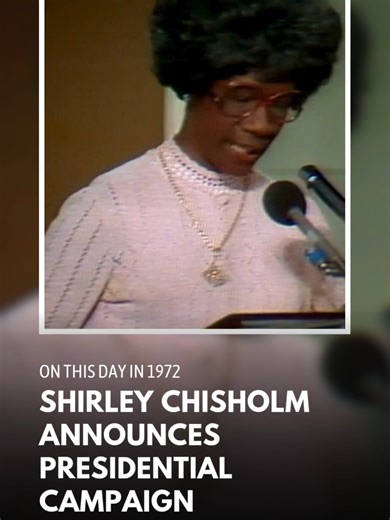 On this day in 1972, Shirley Chisholm announced her run for the Democratic presidential nomination, becoming the first Black woman to seek a major party nod. As a “candidate of the people,” she opened doors for women and people of color in politics. Rest in power. 🕊️