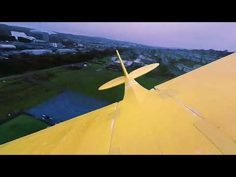 FMS Cub rainy day flight