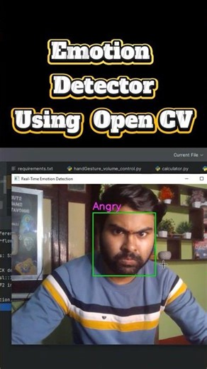 Detecting Emotions with Python Open CV project #python #pythonprojects