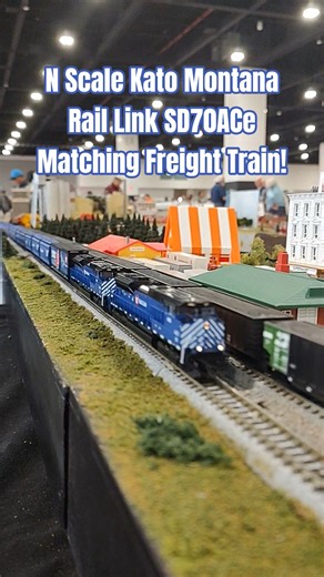 N Scale Kato Montana Rail Link SD70ACe Matching Freight Train Passes BN Coal Train!
