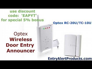 Optex Wireless 2000 Door Entry Announcer | Entry Door Sensor w/ Remote Alert Chime (demo)