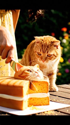 Real Cat Gets Confused by Her Cake Twin 😹🎂 | Frozen Wonders ASMR