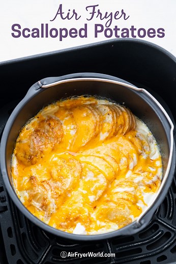Air fryer scalloped potatoes