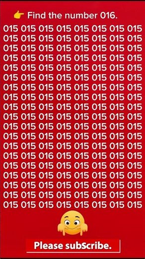 Can You Find Number 016? 👀 | Brain Test Shorts