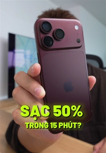 Sạc 50% pin trong 15 phút, thử test coi chính xác không!? #review #congnghe #iphone18promax