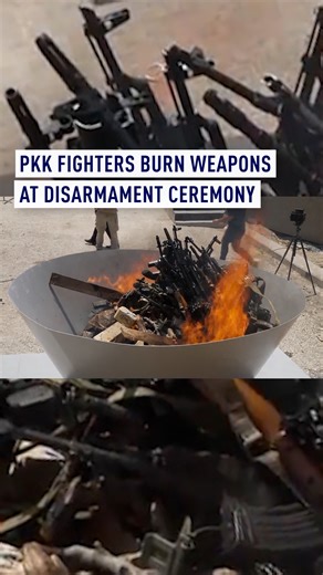 Kurdish PKK burns weapons amid push for peace deal with Türkiye
