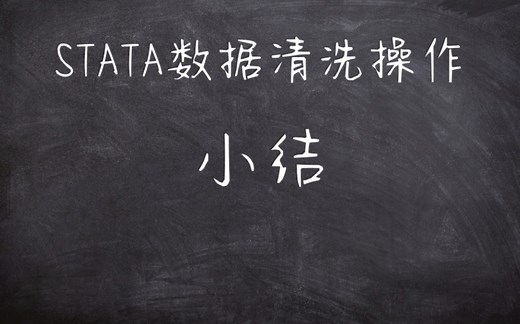 STATA数据清洗19_小结