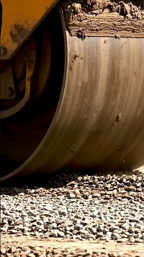 Satisfying Road Roller Compaction! 🚧 Heavy Machinery at Work