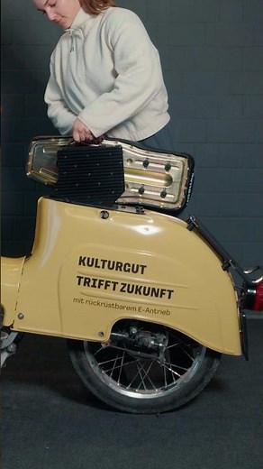 Von Second Ride elektrifizierte Schwalbe bereit zur Abfahrt