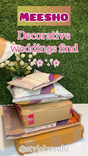 Meesho decorative wedding finds ˚˖𓍢ִ໋❀🛍️ #shorts #meesho #trending #review #shopping